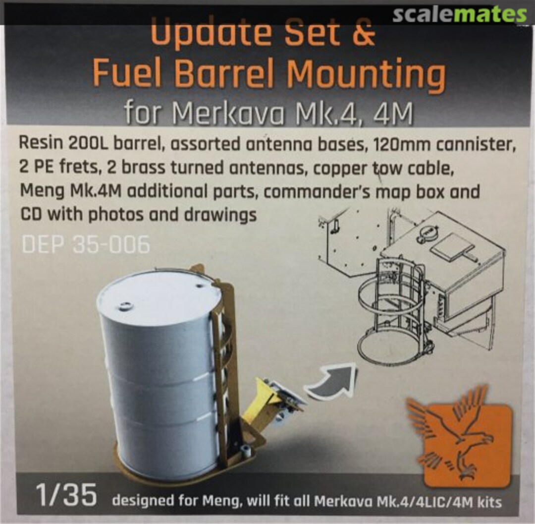 Boxart Update Set & Fuel Barrel Mounting for Merkava 4 & 4m DEP35-006 Desert Eagle Publishing