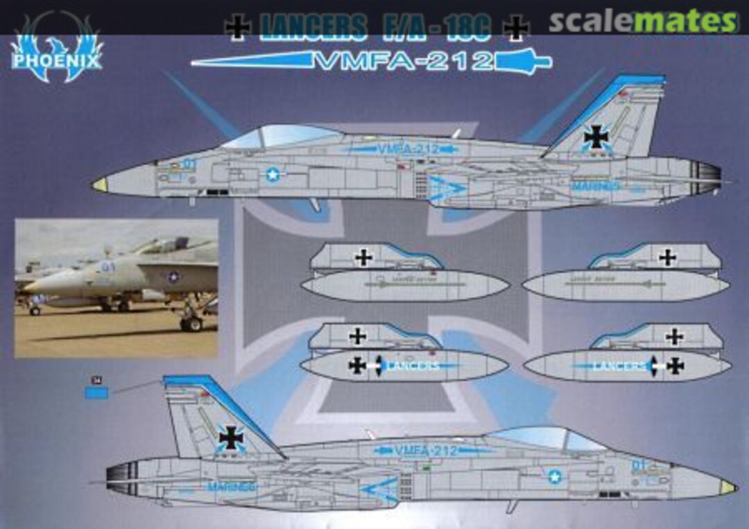 Boxart F/A-18C Hornet VMFA-212 Lancers PHX32007 Phoenix Aviation