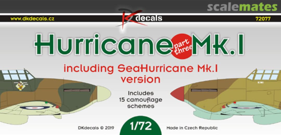 Boxart Hurricane Mk.I/Sea Hurricane Mk.I 72077 DK Decals