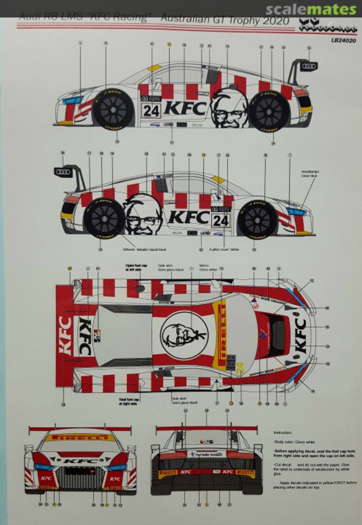 Boxart Audi R8 LMS "KFC Racing" LB24020 LB Production