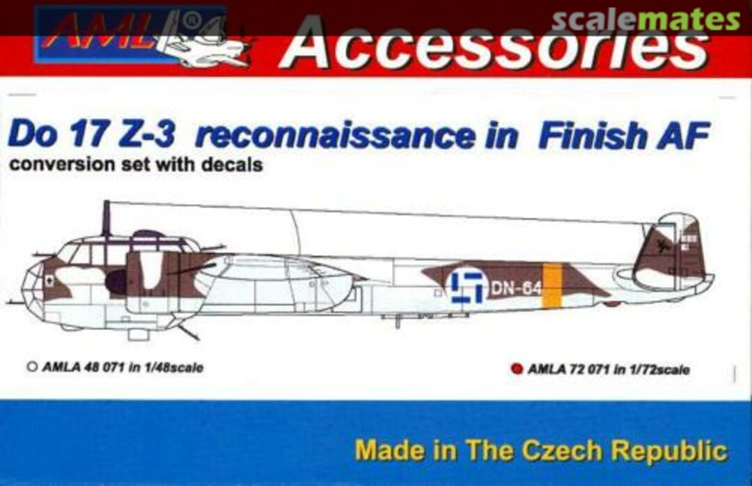 Boxart Do 17 Z-3 reconnaissance in Finnish AF AMLA 72 071 AML