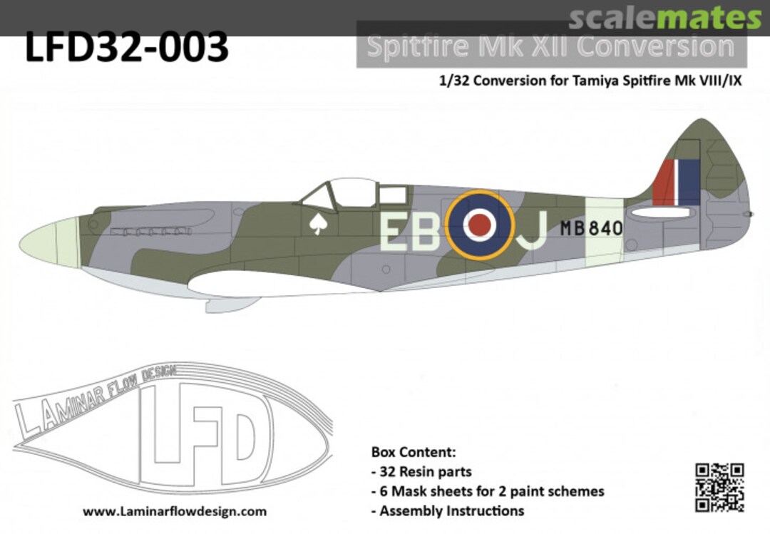 Boxart Spitfire MkXII Conversion LFD32-003 Laminar Flow Design