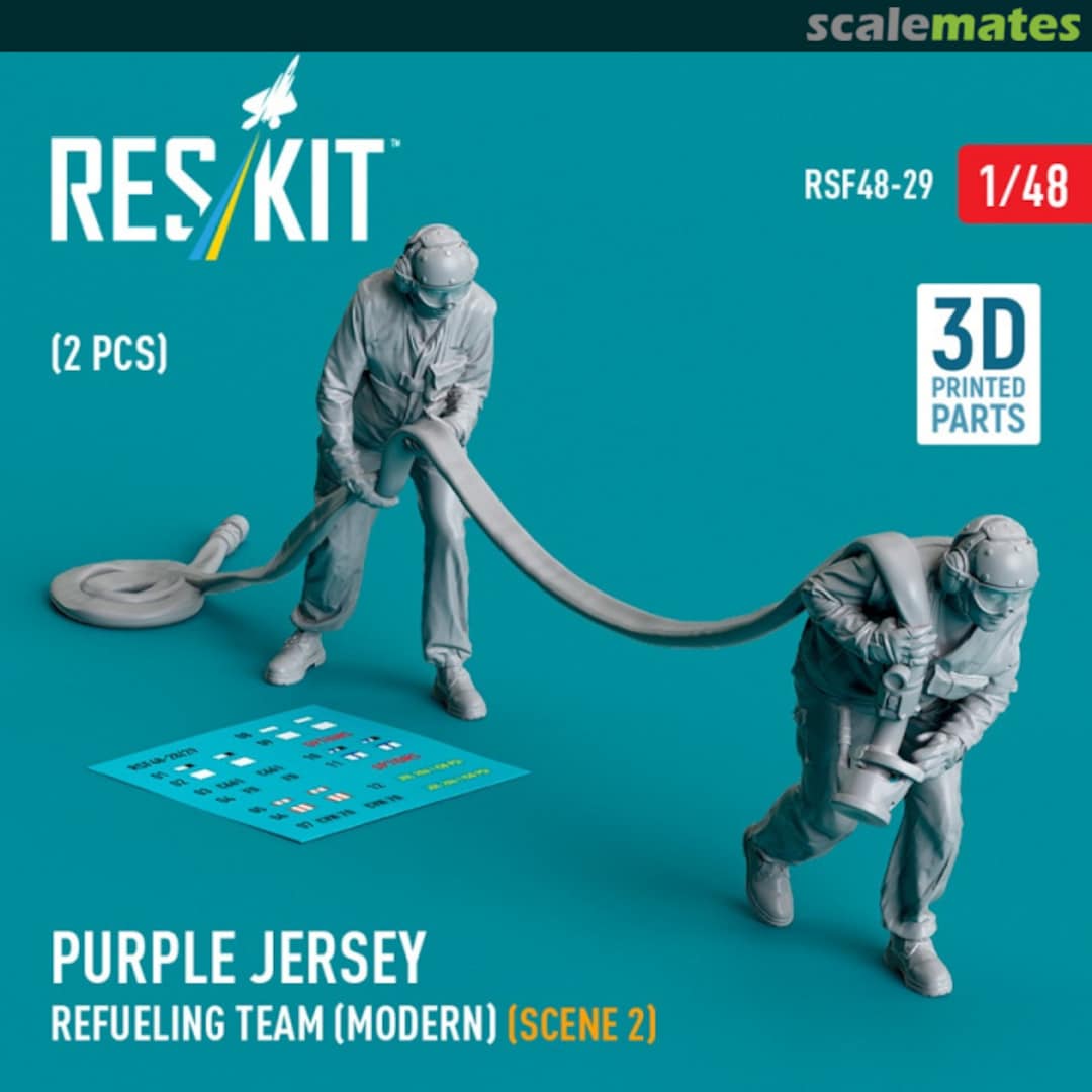 Boxart Purple jersey refueling team (modern) (scene 2) (2 pcs) RSF48-0029 ResKit