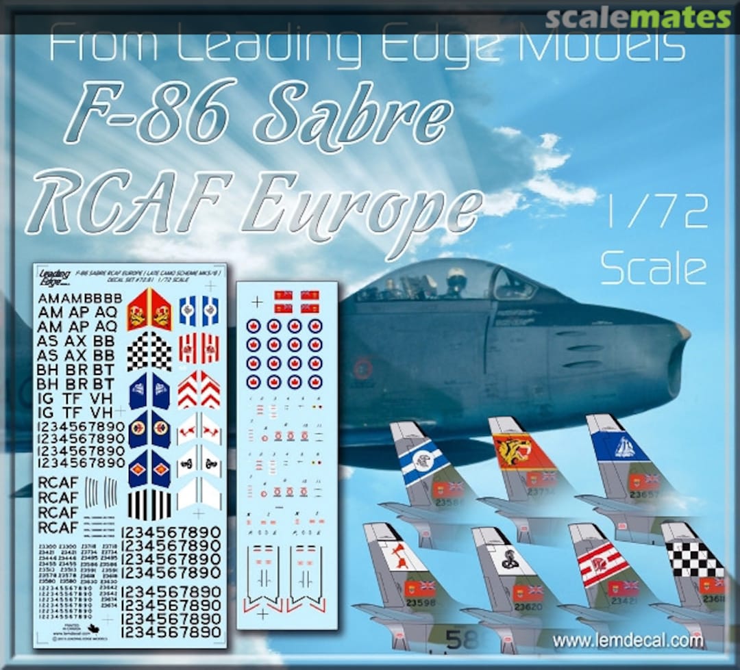 Boxart F-86 Sabre RCAF Europe 72.91 Leading Edge