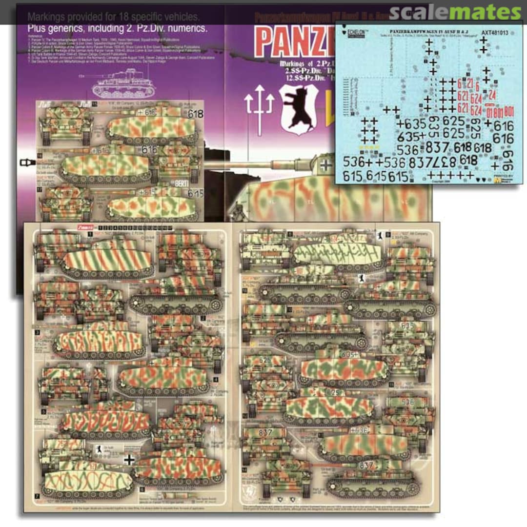 Boxart 2 & 3 Pz.Div., Das Reich & HJ Panzer IVs (Ausf. H & J) AXT481013 Echelon Fine Details