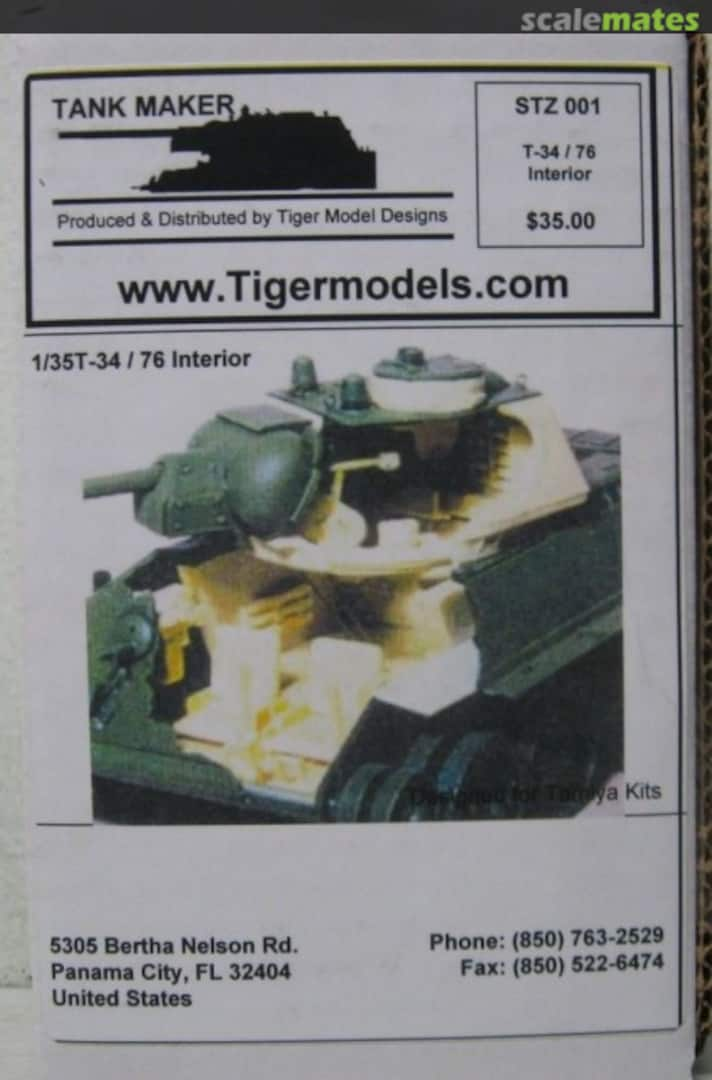 Boxart T-34/76 Interior Conversion Set STZ001 Tank Maker