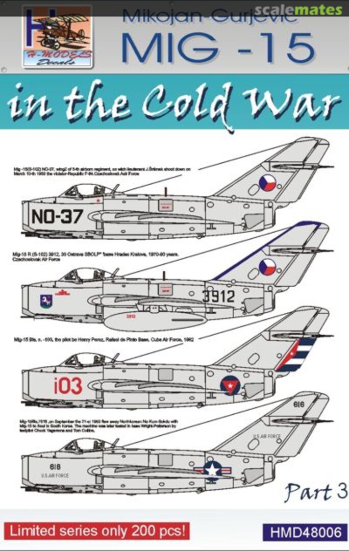 Boxart Mikoyan MiG-15 Soviet Aces in Korea, Pt.3 HMD48006 H-Models Decals