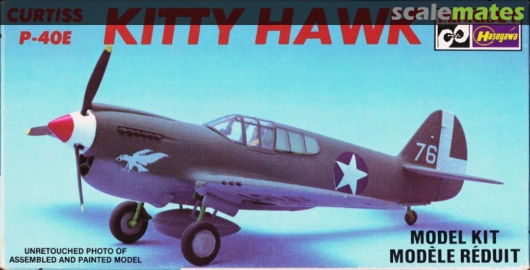 Boxart Curtiss P-40E Kitty Hawk 1114 Minicraft Hasegawa