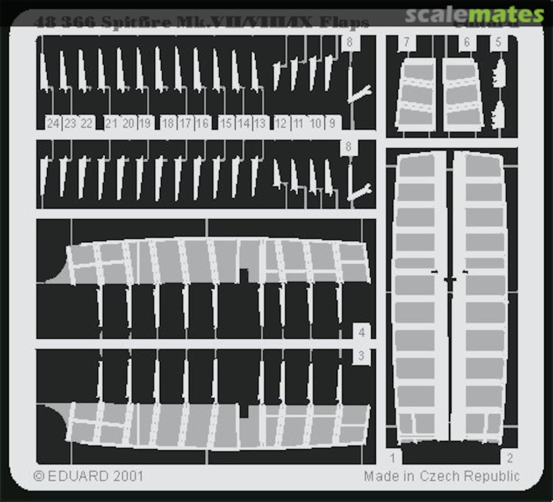 Boxart Spitfire Mk.VII/VIII/IX flaps 48366 Eduard