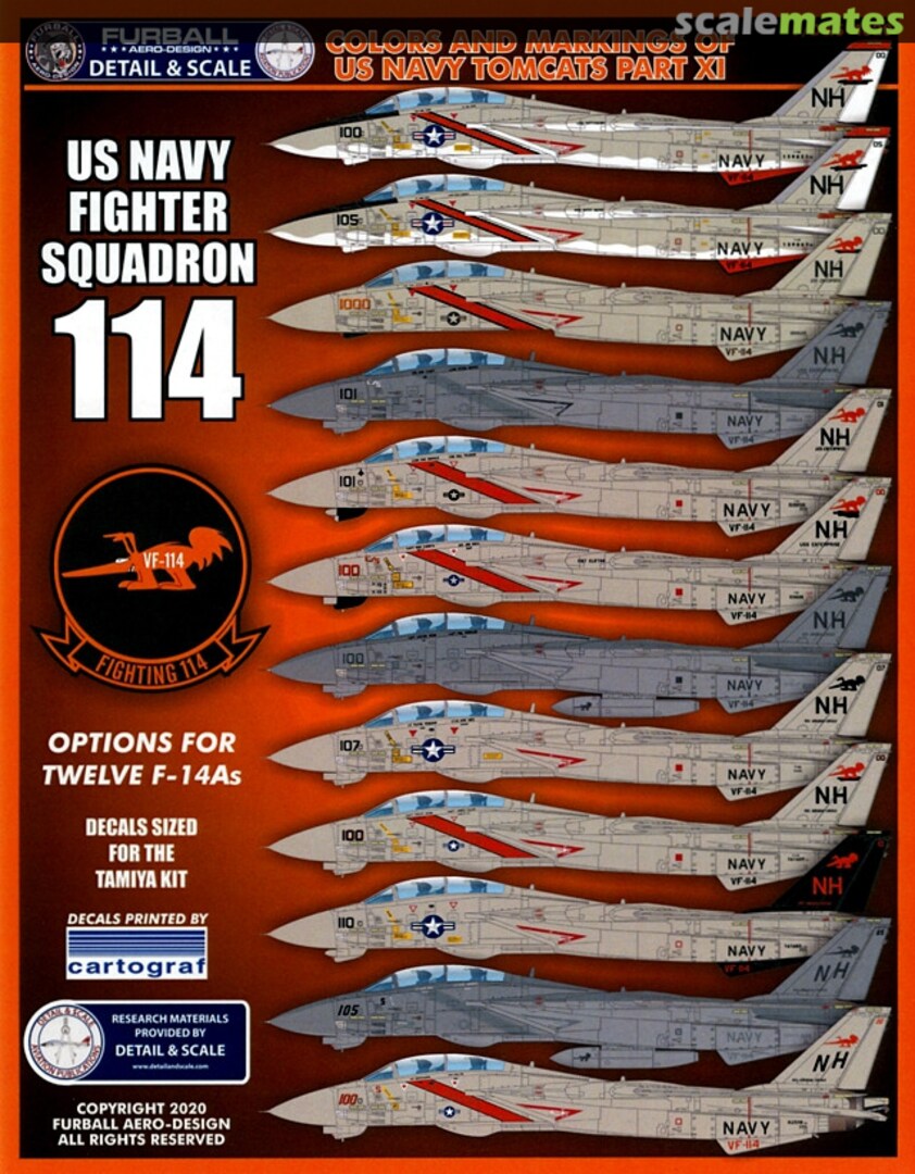 Boxart Colors And Markings of US Navy Tomcats F/D&S-4820 Furball Aero-Design