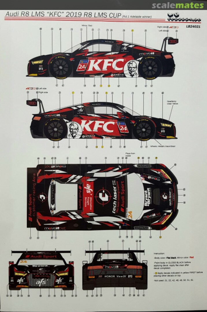 Boxart Audi R8 LMS "KFC" LB24021 LB Production