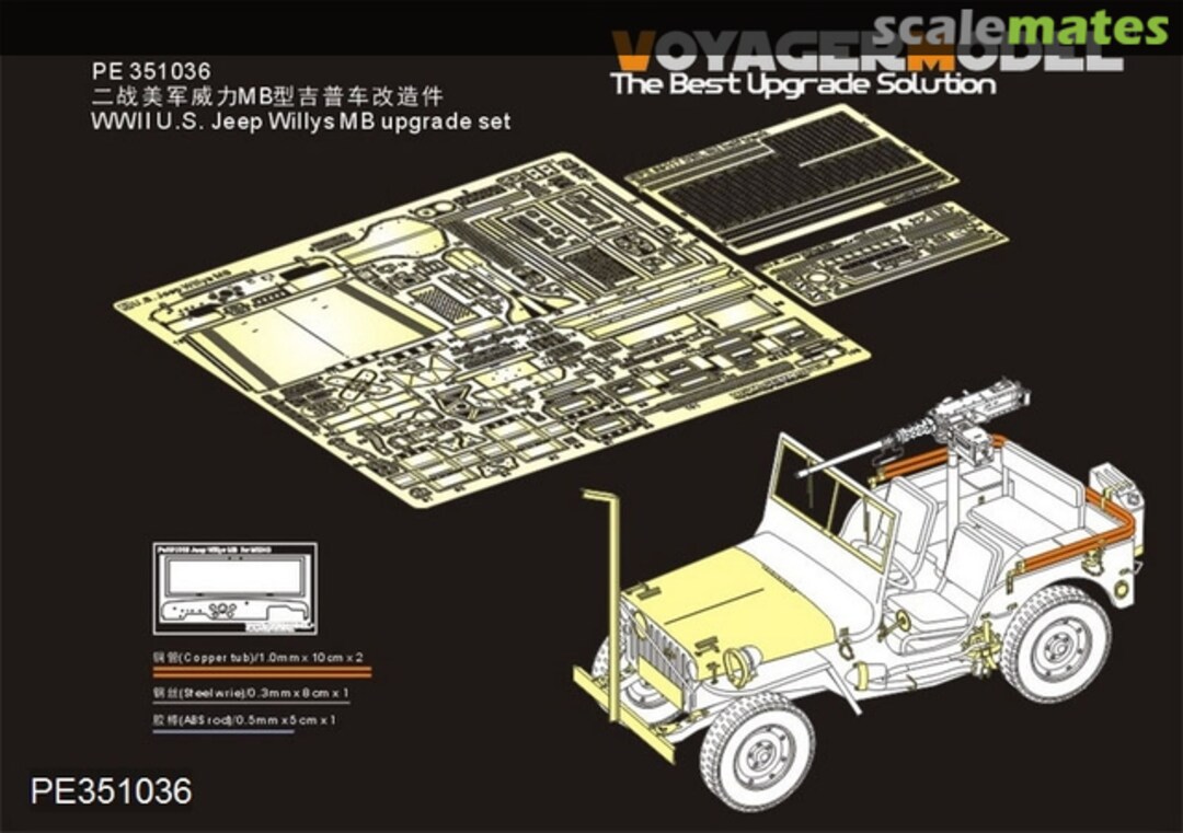 Boxart U.S. Jeep Willys MB upgrade set PE351036 Voyager Model