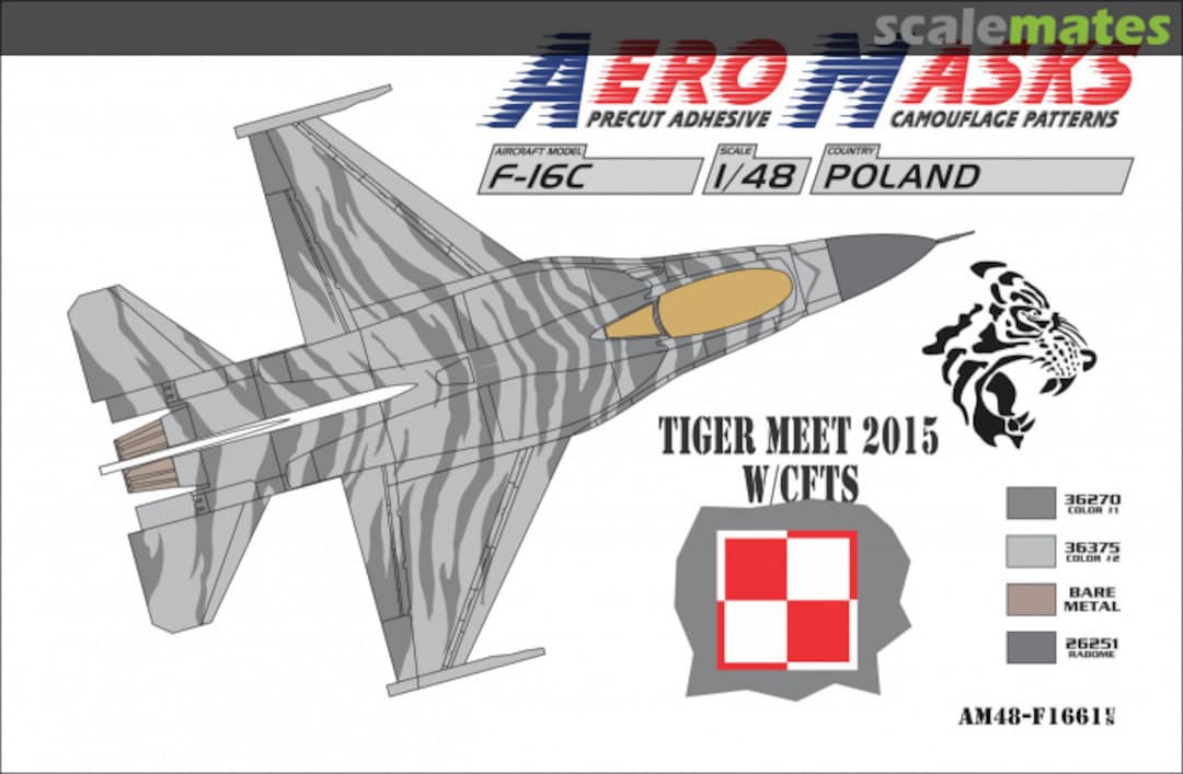 Boxart F-16 Polish Air Force "Tigher Meet 2015" scheme AM48-F1661us AeroMasks