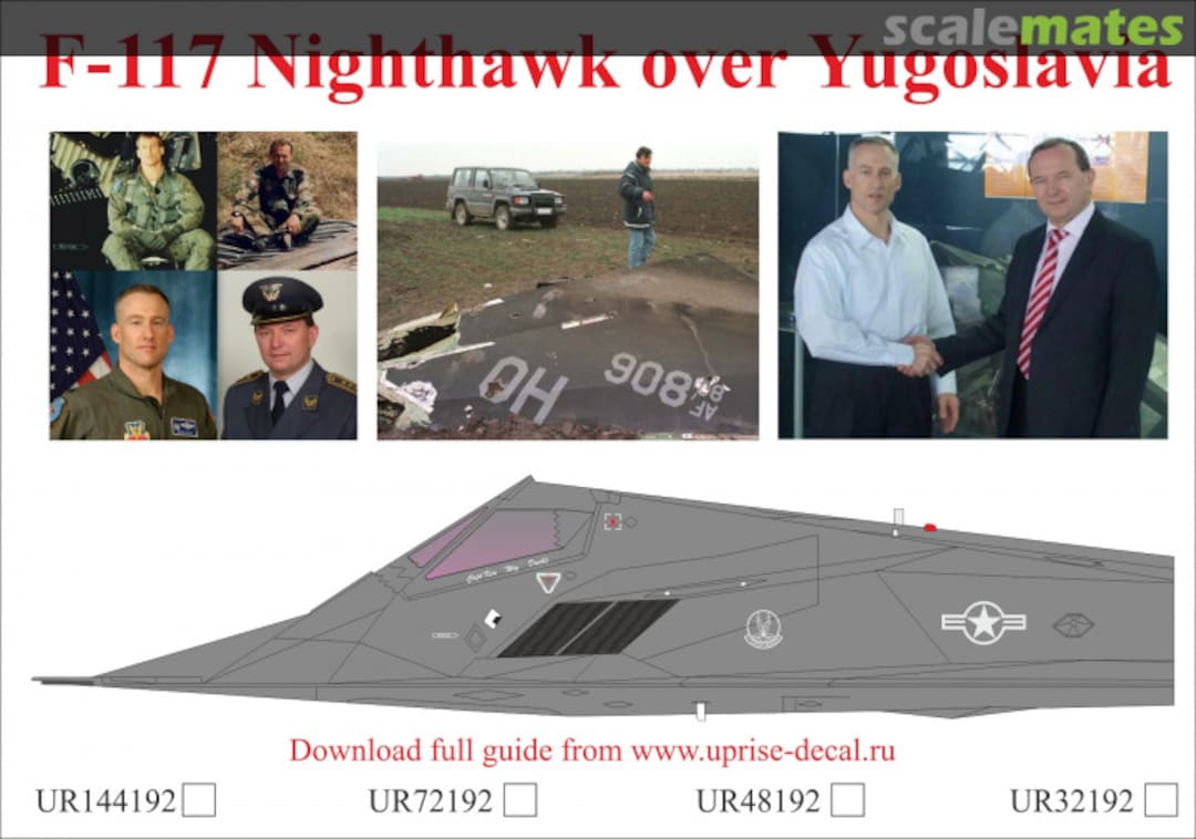 Boxart F-117 Nighthawk Over Jugoslavia with stencils	 UR48192 UpRise Decal Serbia