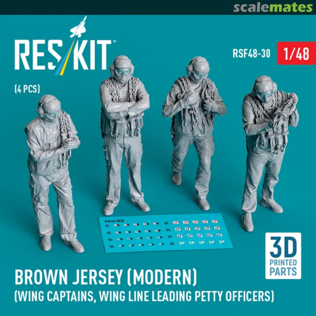 Boxart Brown jersey (modern) (Wing Captains, Wing Line Leading Petty Officers) (4 pcs) RSF48-0030 ResKit