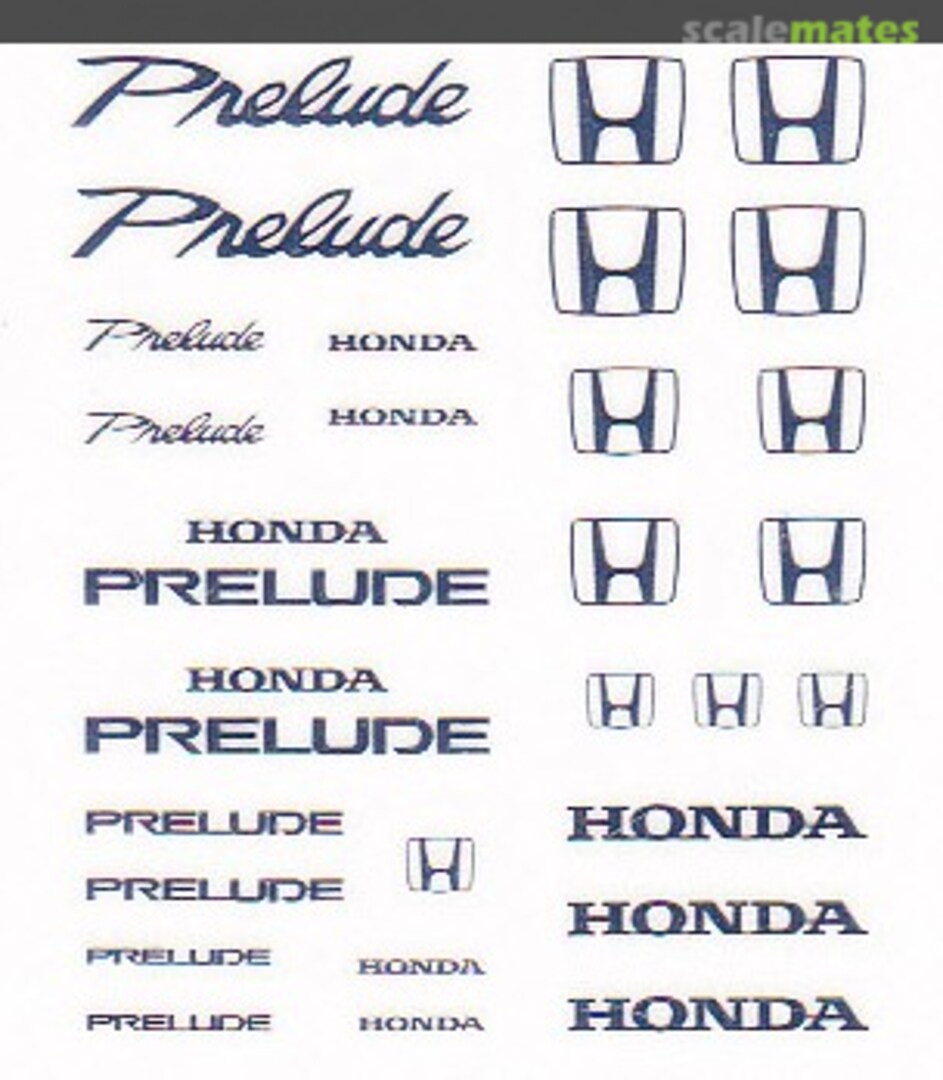 Boxart HONDA prelude Sticker MS-028 A+ Club