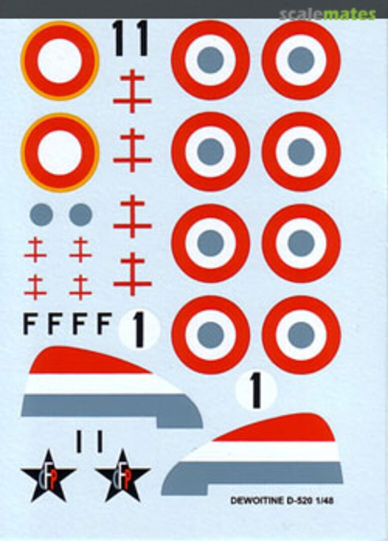 Boxart Dewoitine D.520 BD 72-01 Berna Decals