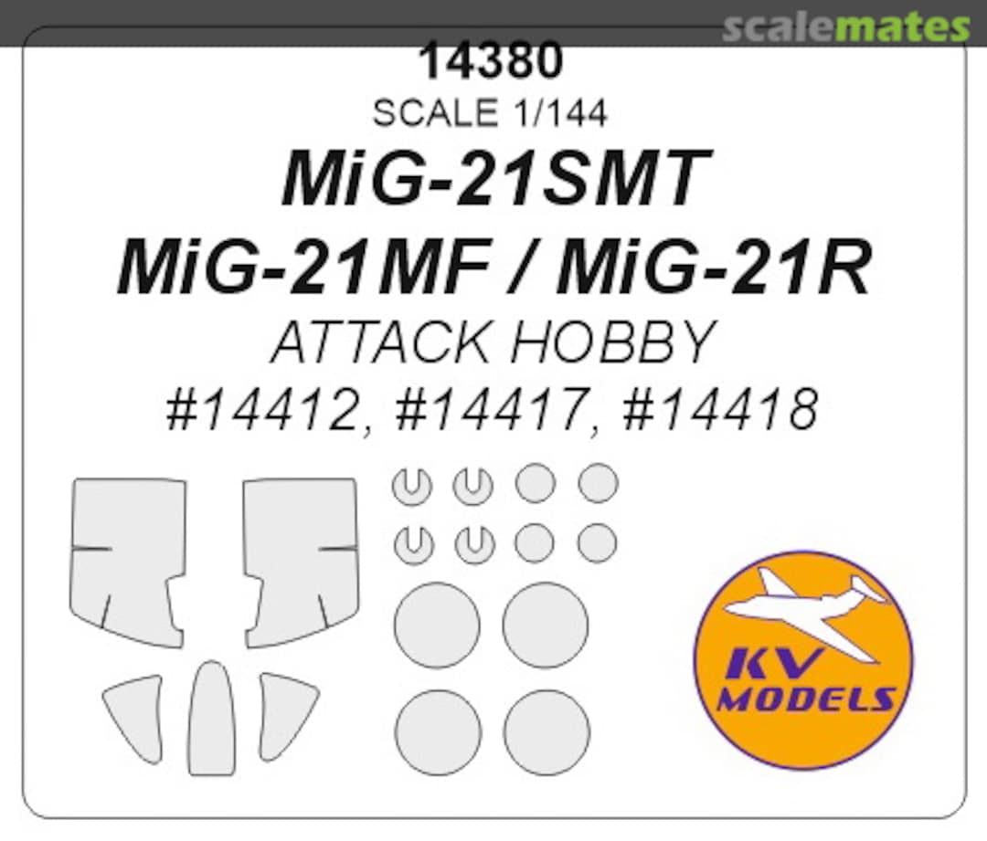 Boxart MiG-21 SMT / MiG-21MF / MiG-21R masks 14380 KV Models