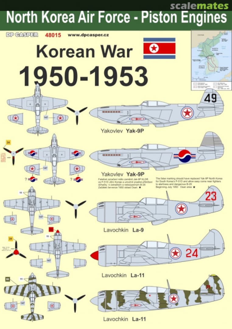 Boxart North Korean Air Force - Piston engine aircraft 1950 - 1953 48015 DP Casper