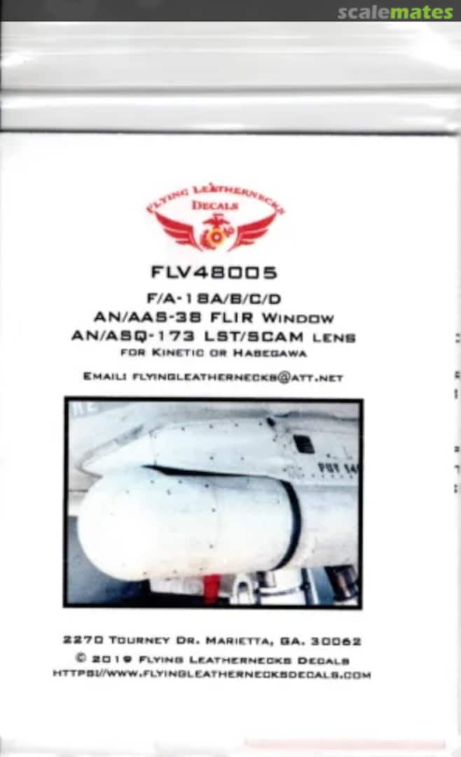 Boxart AN/AAQ-38 & AN/ASQ-173 windows and lens FLV48005 Flying Leathernecks