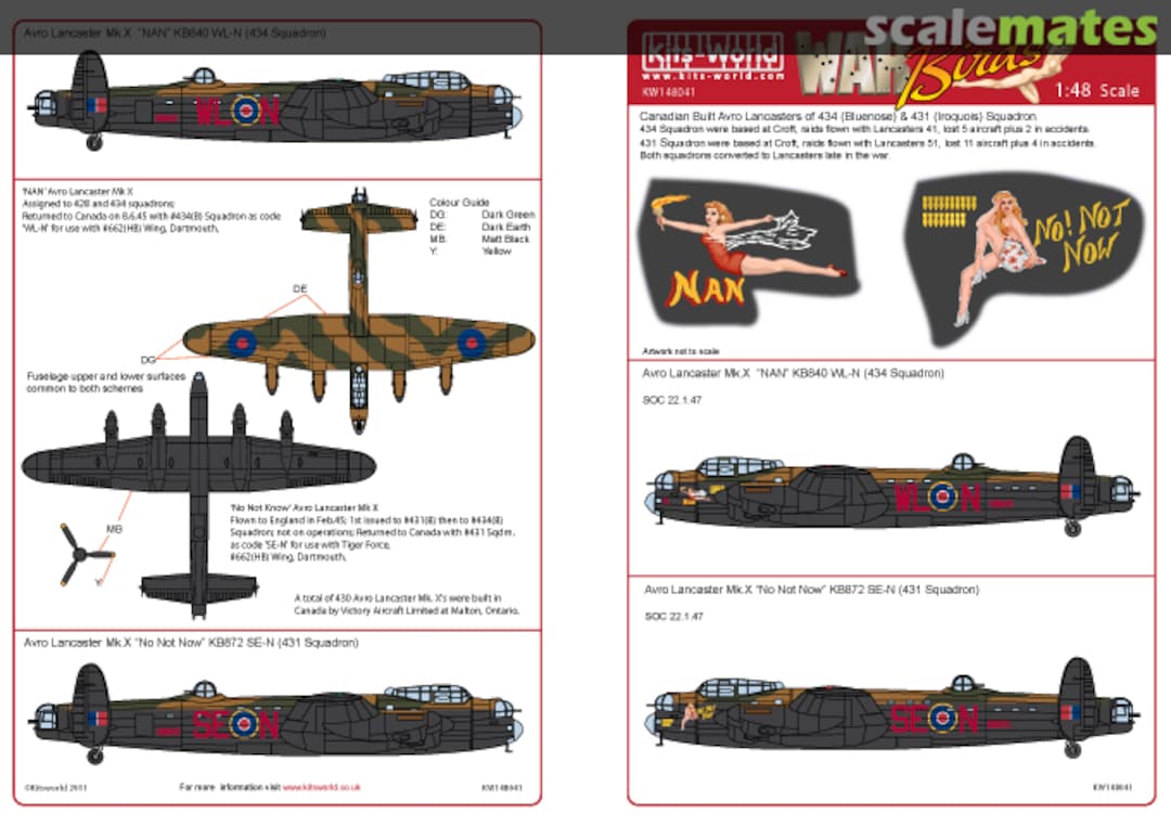 Boxart Lancaster Bomber KW148041 Kits-World