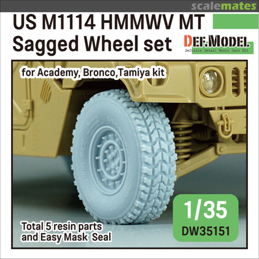 Boxart M1114 HMMWV MT Sagged wheel set DW35151 Def.Model