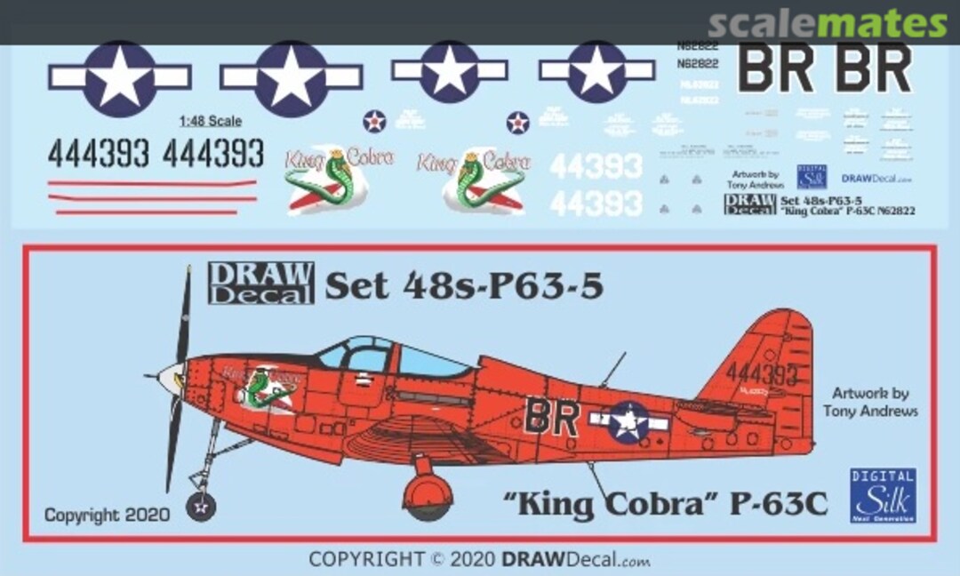 Boxart “King Cobra” P-63C 48-P63-5 Draw Decal