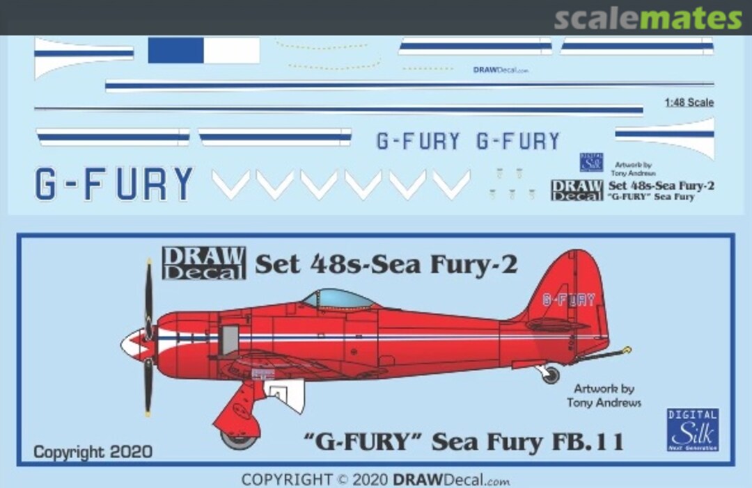 Boxart “G-FURY” Sea Fury FB MK.11 48-Seafury-2 Draw Decal