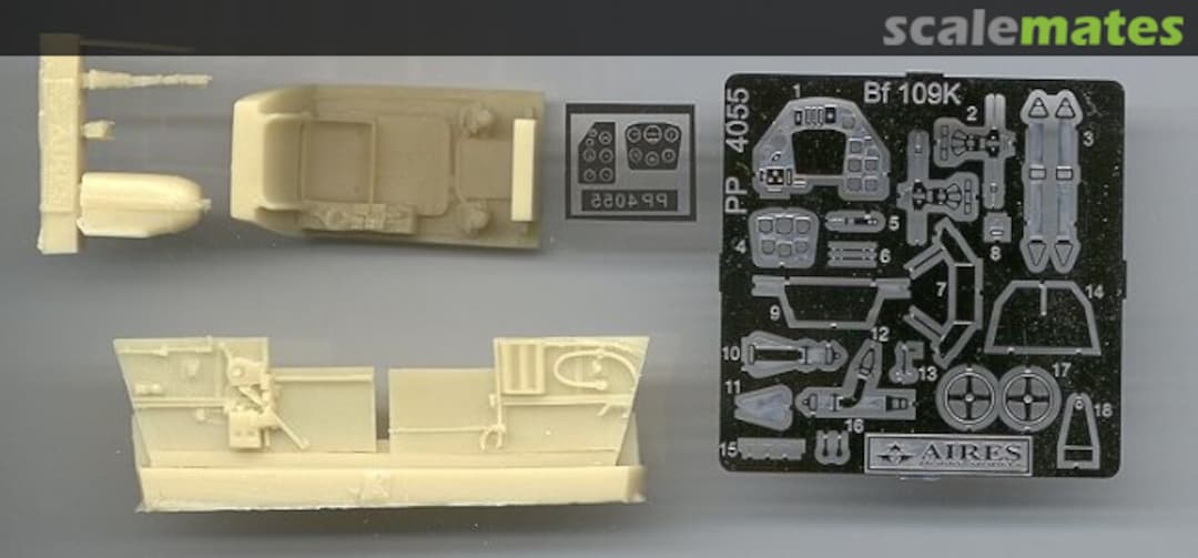 Boxart Messerschmitt Bf 109K cockpit set 4055 Aires