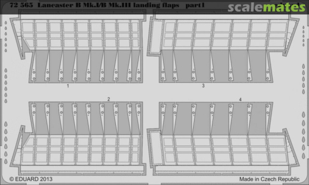 Boxart Lancaster B Mk.I/BMk.III landing flaps 72565 Eduard