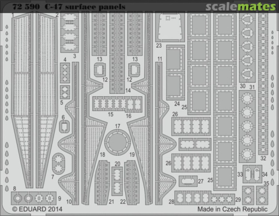 Boxart C-47 Surface Panels 72590 Eduard