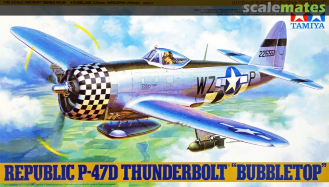 Boxart Republic P-47D Thunderbolt "Bubbletop" 61090 Tamiya