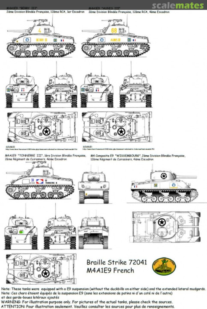 Boxart M4A1E9 Sherman 72041 Braille Strike