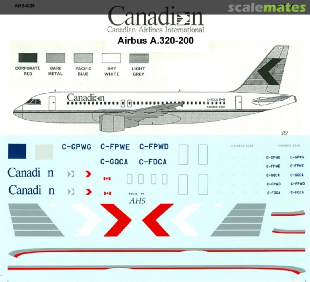 Boxart Airbus A320-200 AHS4026 Airline Hobby Supplies