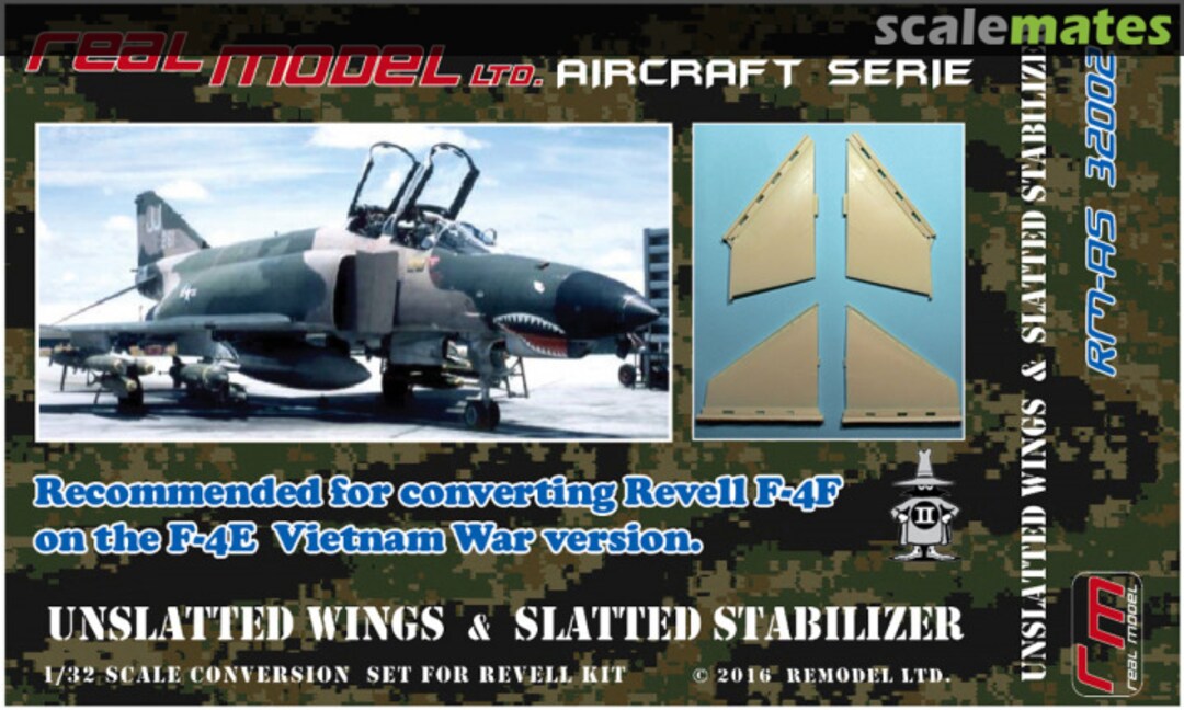 Boxart F-4E Phantom II Unslatted Wing & Slatted Stabilizer RM-AS 32002 Real Model