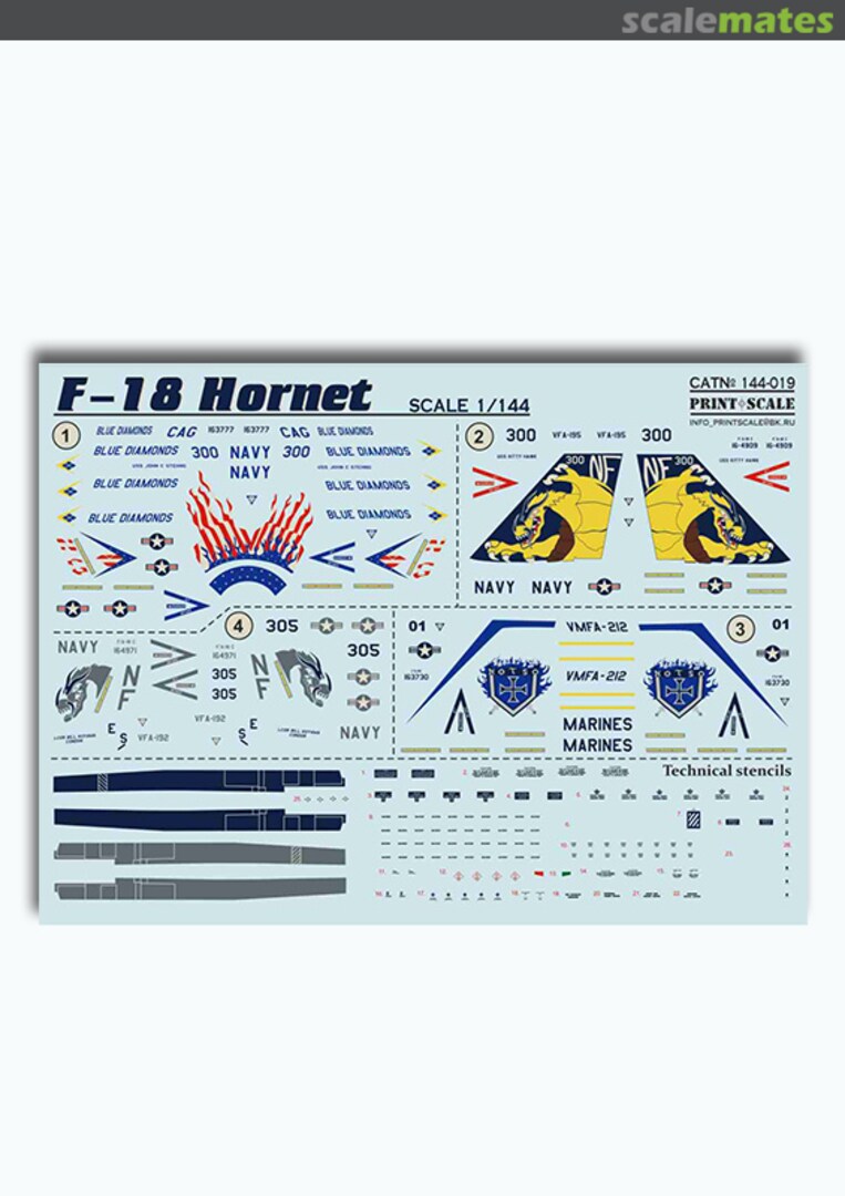 Boxart F-18 Hornet 144-019 Print Scale