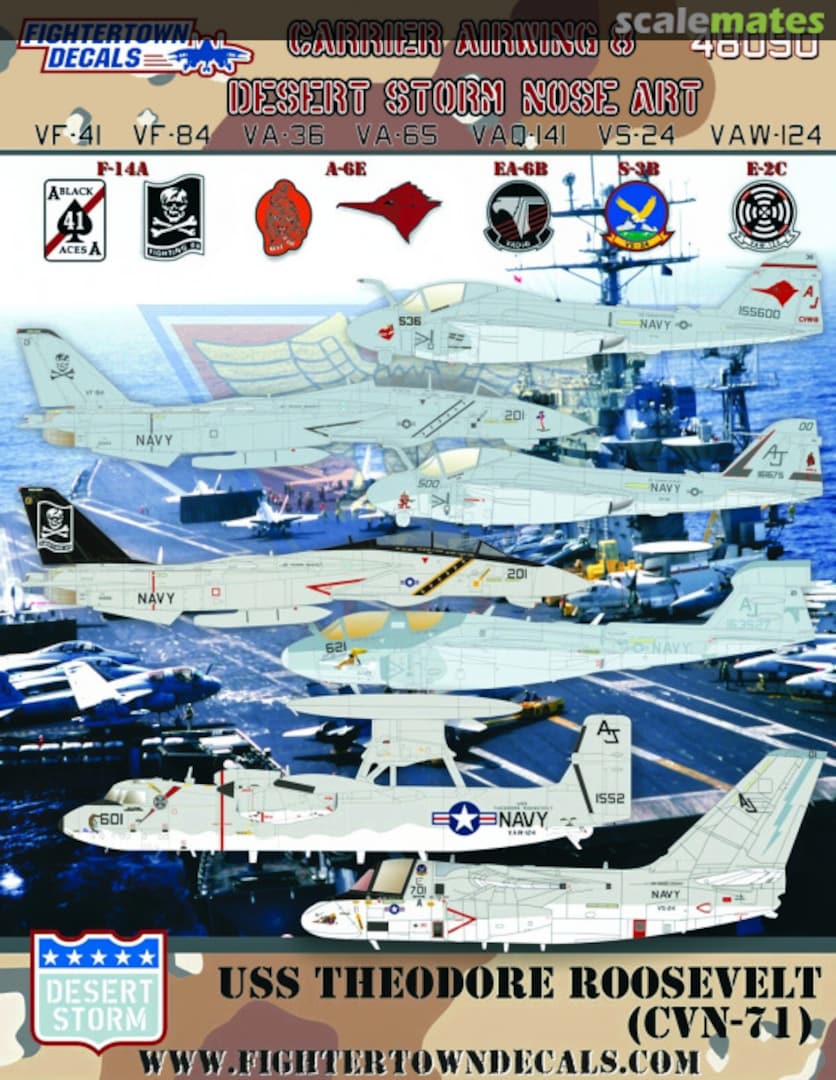 Boxart Carrier Air Wing 8 Desert Storm Nose Art 48090 Fightertown Decals