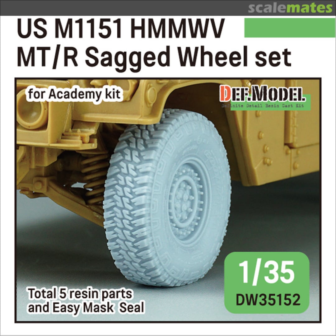 Boxart M1151 HMMWV MT/R Sagged wheel set DW35152 Def.Model