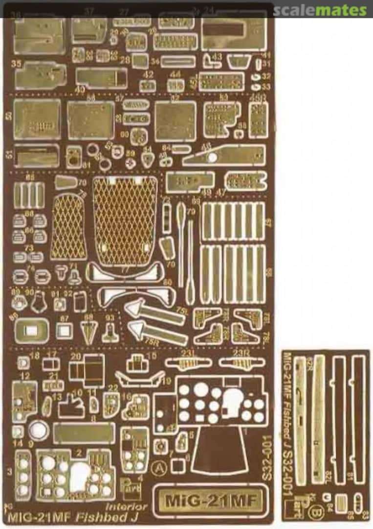 Boxart MiG-21 MF interior S32-001 Part