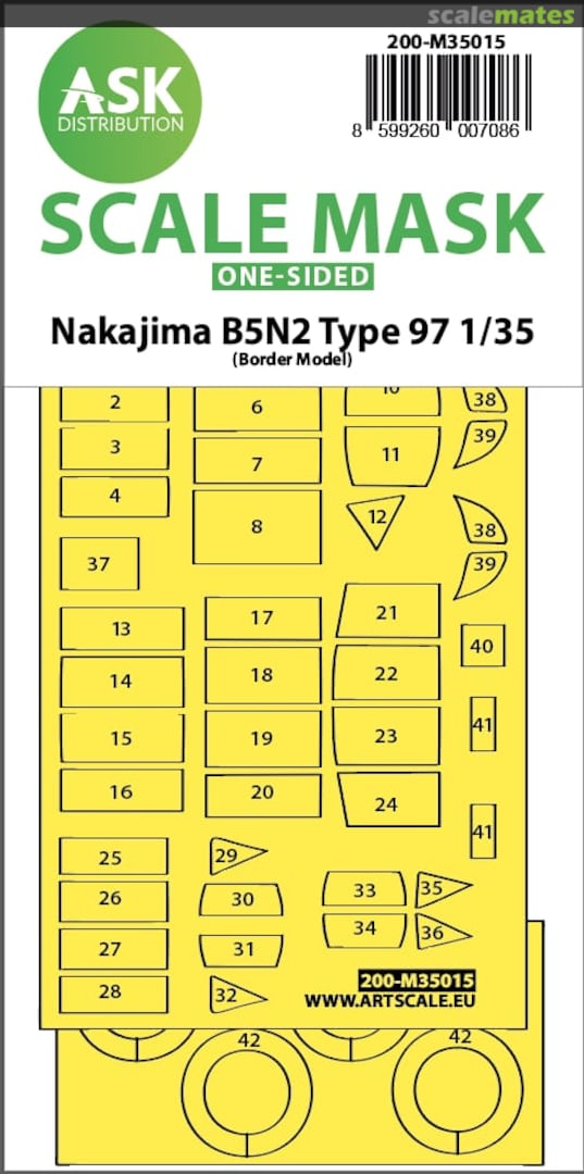 Boxart Nakajima B5N2 Type 97 masks 200-M35015 ASK