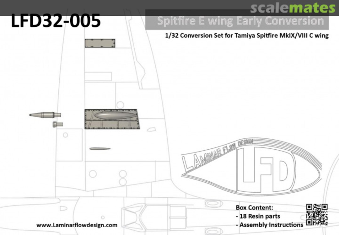 Boxart Spitfire E wing Panels LFD32-005 Laminar Flow Design