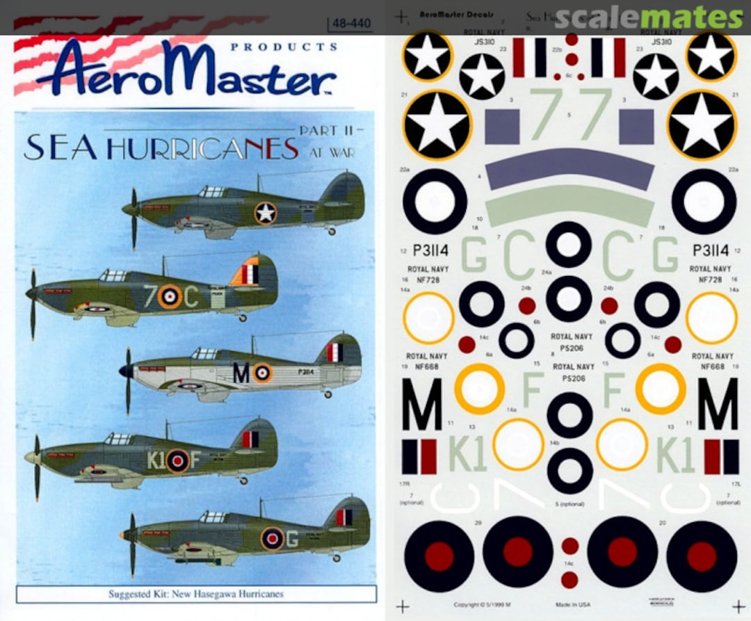 Boxart Sea Hurricanes at War 48-440 AeroMaster