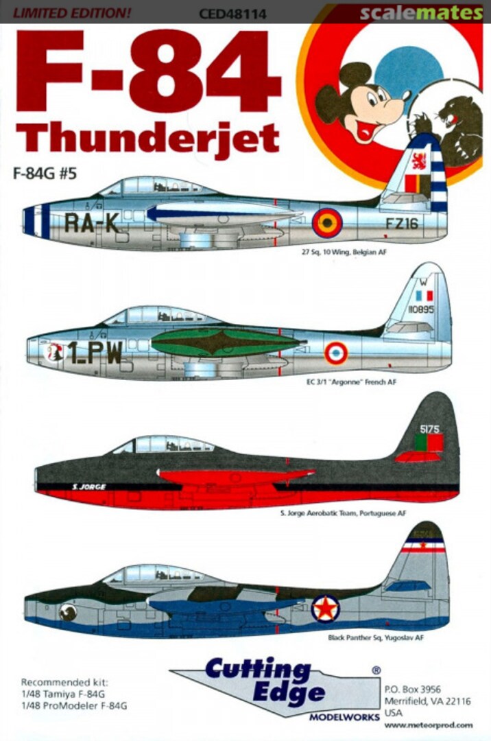 Boxart F-84 Thunderjet CED48114 Cutting Edge Modelworks