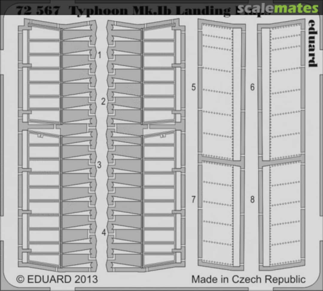 Boxart Typhoon Mk.Ib landing flaps 72567 Eduard