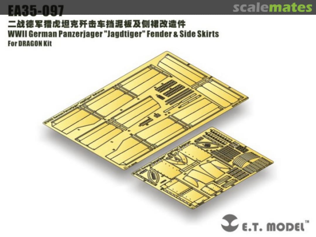 Boxart German Panzerjäger "Jagdtiger" Fender & Side Skirts - Dragon - EA35-097 E.T. Model