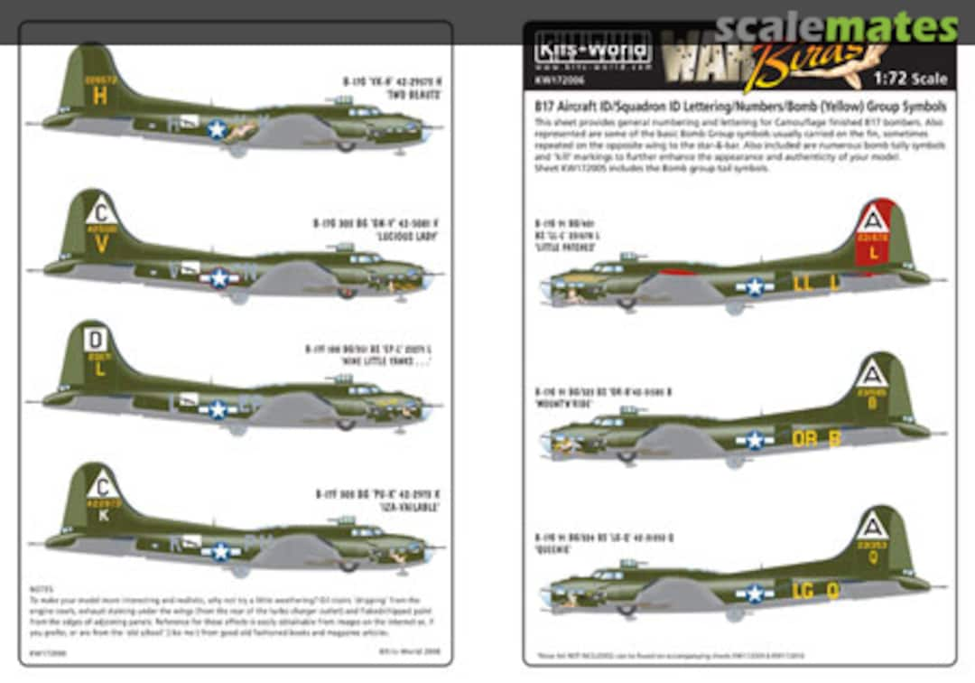 Boxart B-17F/G Flying Fortress KW172006 Kits-World