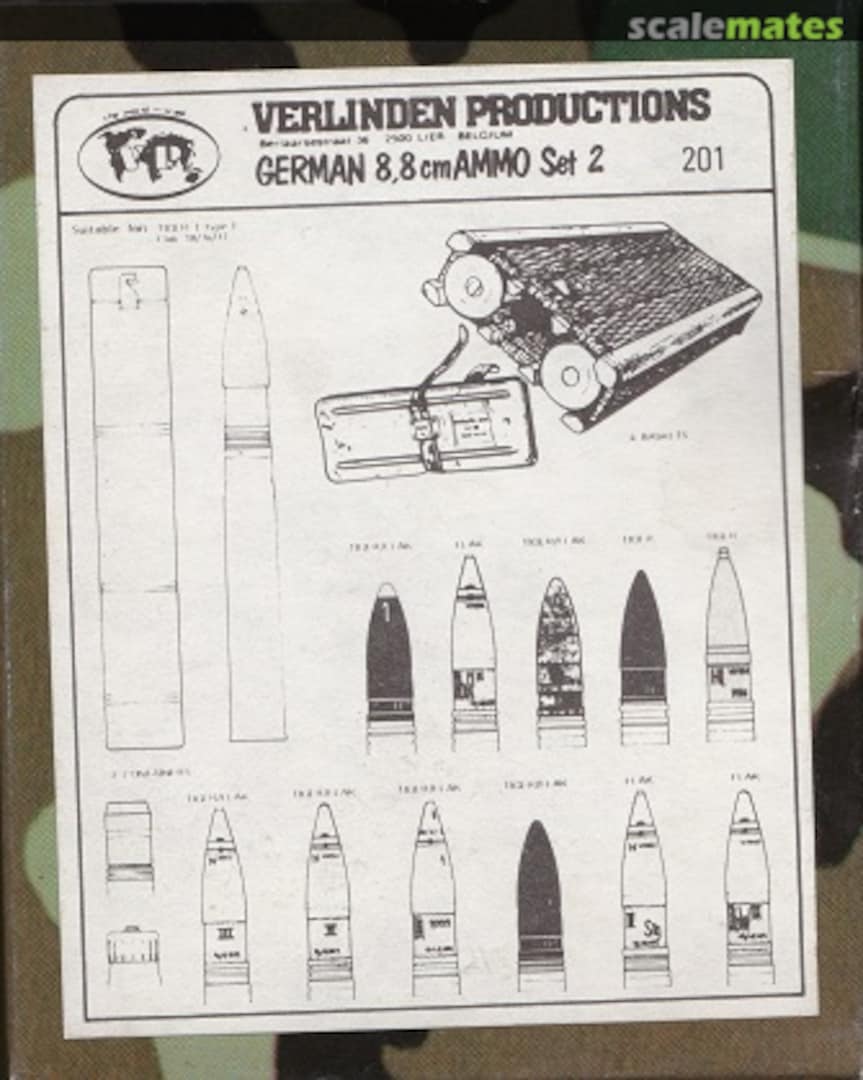 Boxart 8,8cm Ammo 201 Verlinden Productions