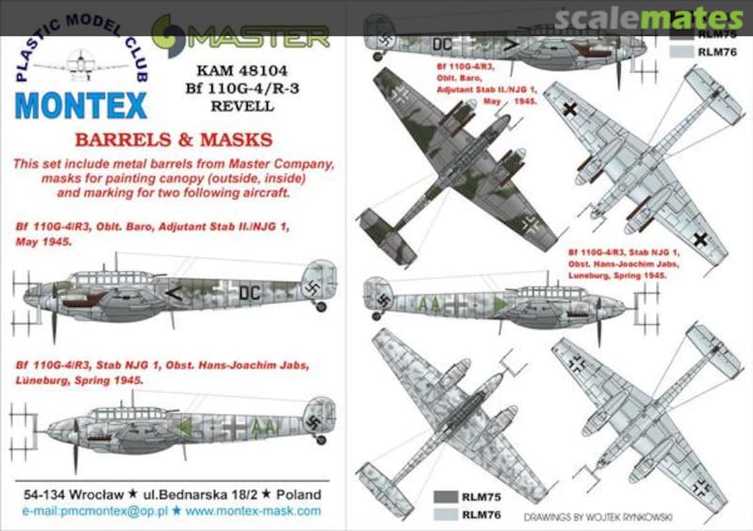 Boxart Messerschmitt Bf 110G-4/R3 KAM48104 Montex