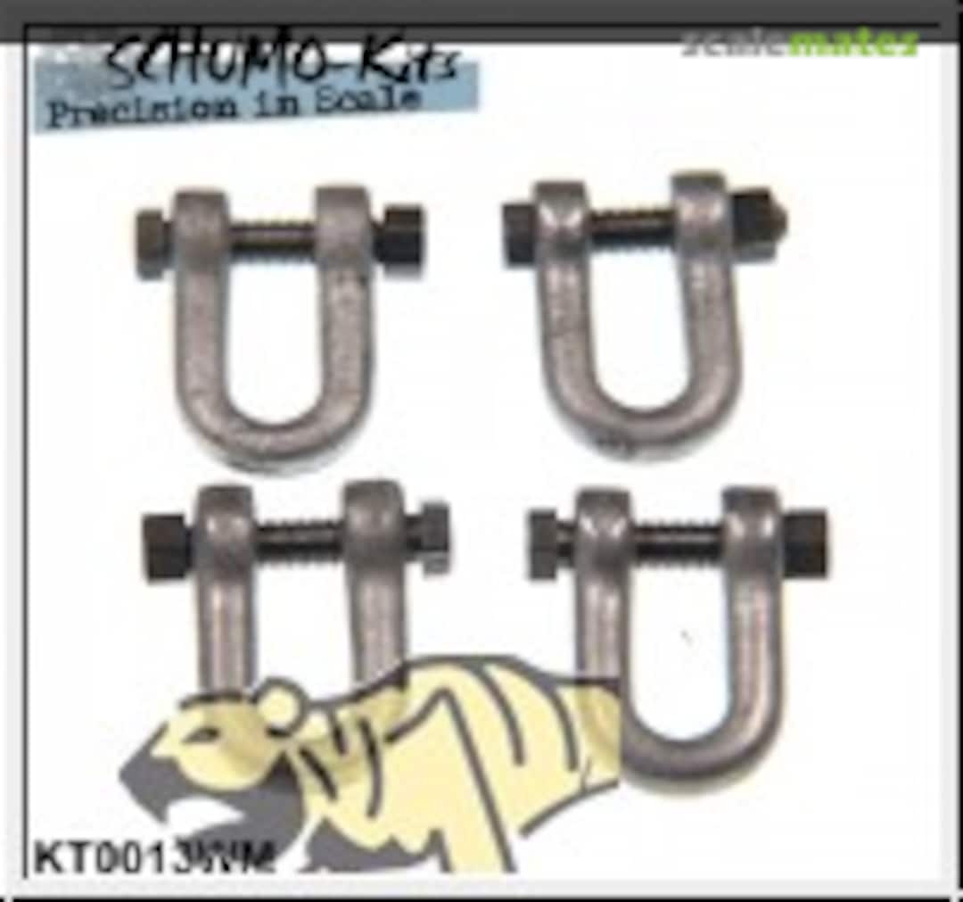 Boxart Towing shackles for Tiger Ausf. B / King Tiger - 1/16 (4 pcs.) KT0013WM SCHUMO-Kits