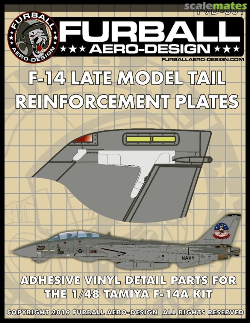 Boxart F-14 Late Model Tail Reinforcement Plates FVD-001 Furball Aero-Design